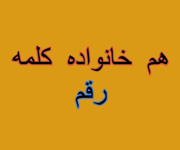 هم خانواده کلمه رقم