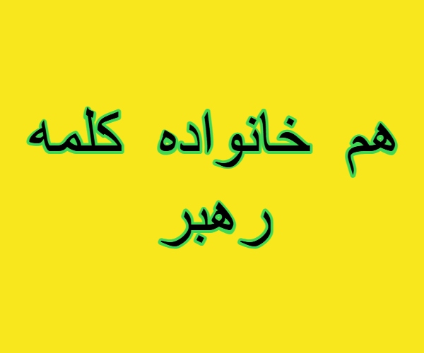 هم خانواده کلمه رهبر