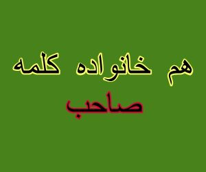 هم خانواده کلمه صاحب