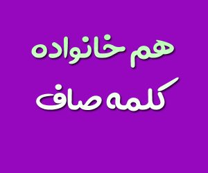 هم خانواده کلمه صاف