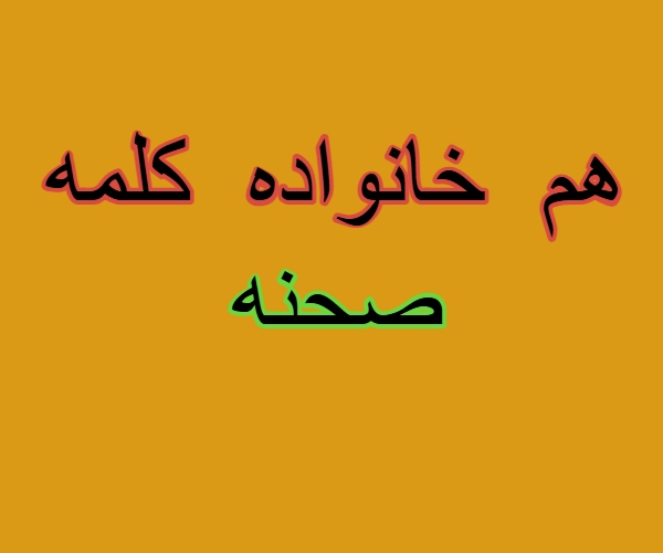 هم خانواده کلمه صحنه