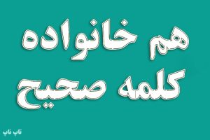 هم خانواده کلمه صحیح