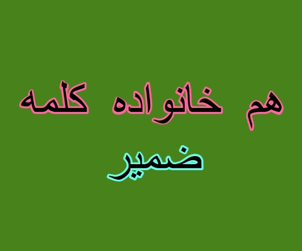 هم خانواده کلمه ضمیر