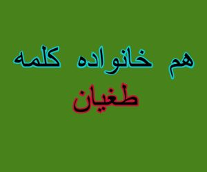 هم خانواده کلمه طغیان