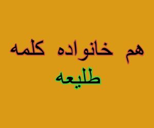 هم خانواده کلمه طلیعه