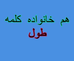 هم خانواده کلمه طول
