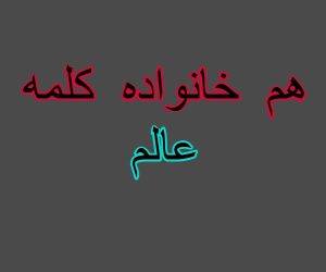 هم خانواده کلمه عالم