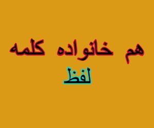 هم خانواده کلمه لفظ