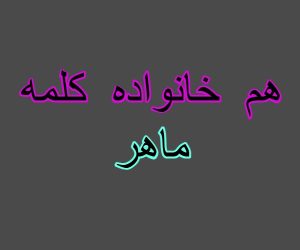 هم خانواده کلمه ماهر