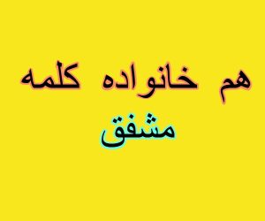 هم خانواده کلمه مشفق
