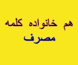 هم خانواده کلمه مصرف