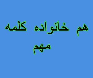 هم خانواده کلمه مهم