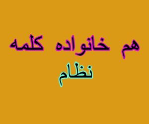 هم خانواده کلمه نظام