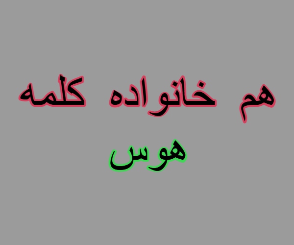 هم خانواده کلمه هوس