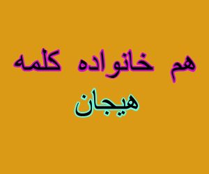 هم خانواده کلمه هیجان