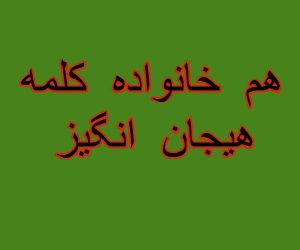 هم خانواده کلمه هیجان انگیز