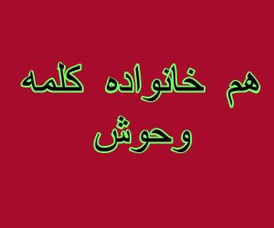 هم خانواده کلمه وحوش