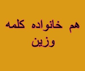 هم خانواده کلمه وزین