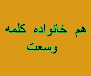 هم خانواده کلمه وسعت