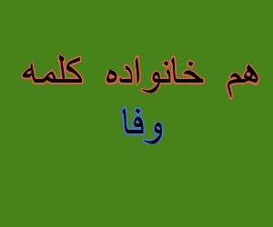 هم خانواده کلمه وفا