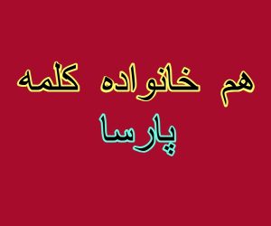 هم خانواده کلمه پارسا