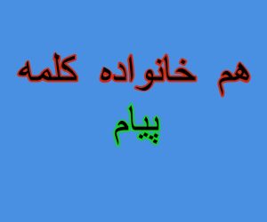 هم خانواده کلمه پیام