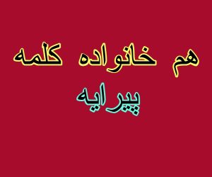 هم خانواده کلمه پیرایه