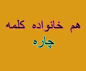هم خانواده کلمه چاره