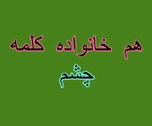 هم خانواده کلمه چشم