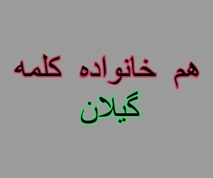 هم خانواده کلمه گیلان