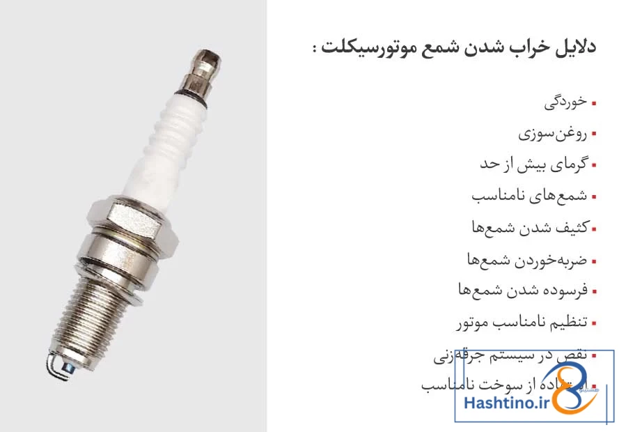 خرابی شمع موتور سیکلت